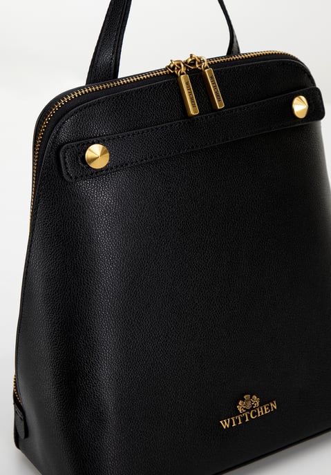 Mochila de cuero para mujer Wittchen Trapezoidal Negro Cuero natural negro - Image 4