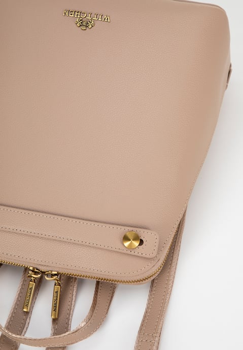 Mochila de cuero para mujer Wittchen, trapezoidal, beige, piel natural - Image 4