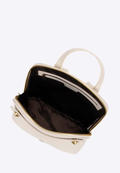 Mochila de cuero para mujer Wittchen en color crema, trapezoidal y natural - Image 3