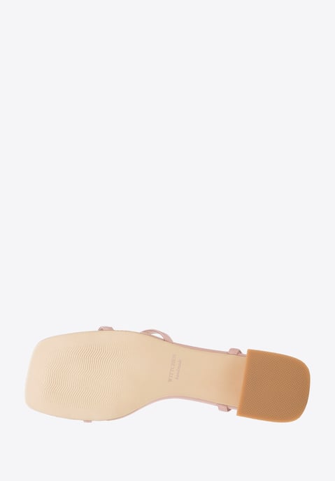 Sandalias de piel para mujer Wittchen con tiras finas, color rosa empolvado - Image 5