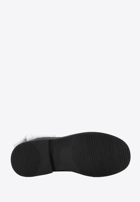 Botas Chelsea de ante para mujer Wittchen con piel de oveja sintética negra. - Image 4