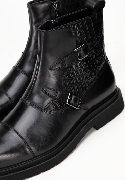 Botas Chelsea de piel Wittchen para hombre con detalles de cocodrilo - Image 5