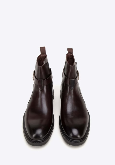 Botas Chelsea de piel Wittchen para hombre con hebilla, color marrón - Image 2