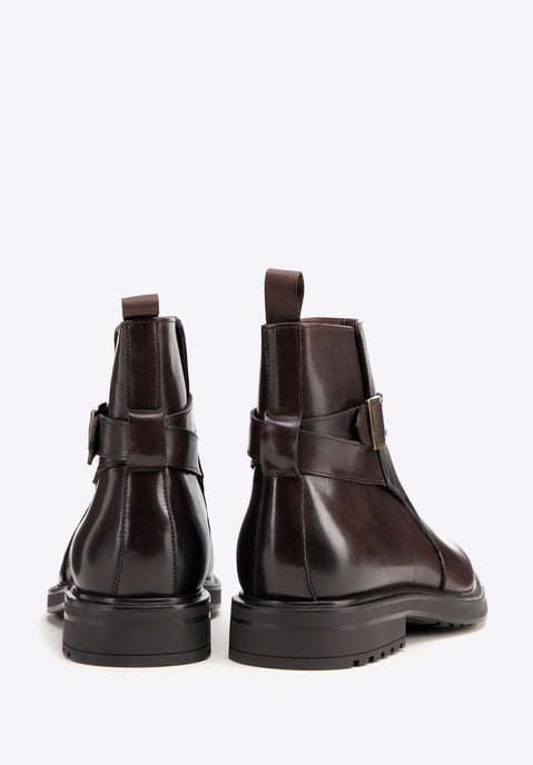 Botas Chelsea de piel Wittchen para hombre con hebilla, color marrón - Image 3