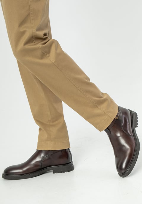 Botas Chelsea de piel Wittchen para hombre con hebilla, color marrón - Image 6
