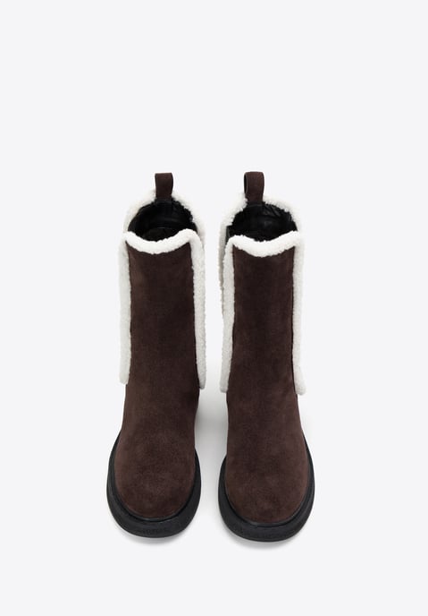 Botas Chelsea de ante para mujer Wittchen con piel de oveja sintética - Image 2