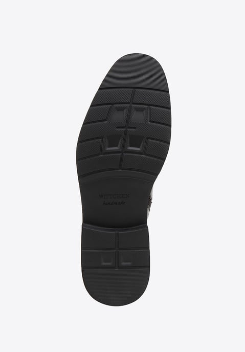 Botas Chelsea de piel Wittchen para hombre con inserciones de cocodrilo, marrón - Image 4