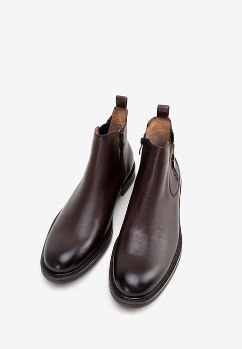 Botas Chelsea de piel Wittchen para hombre con plantilla deslizante - Image 1