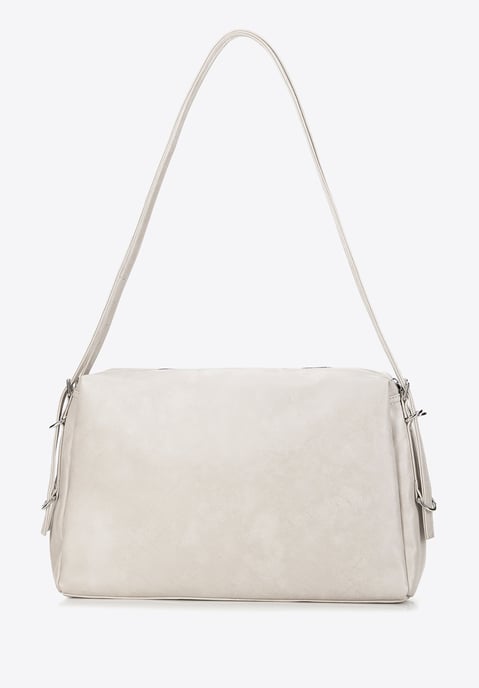 Bolso shopper para mujer Wittchen con correas decorativas, blanco roto - Image 2