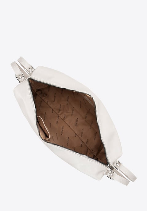 Bolso shopper para mujer Wittchen con correas decorativas, blanco roto - Image 3