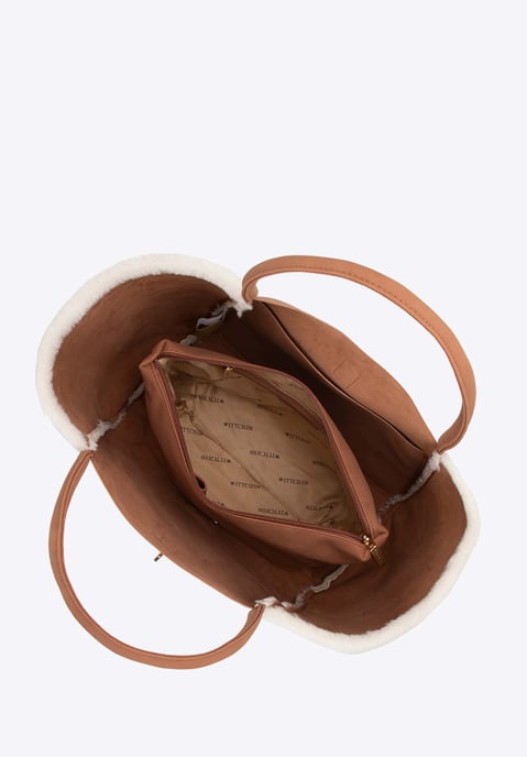 Bolso shopper Wittchen para mujer de piel sintética y piel sintética beige piel - Image 4