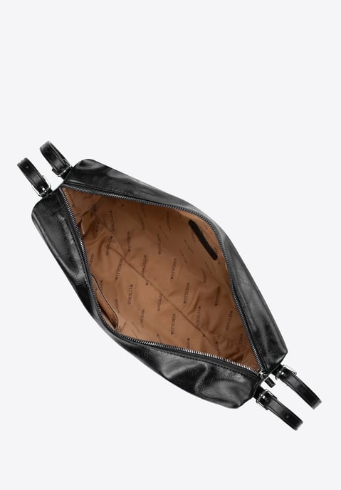 Bolso shopper para mujer Wittchen con correas decorativas, negro, piel sintética - Image 3