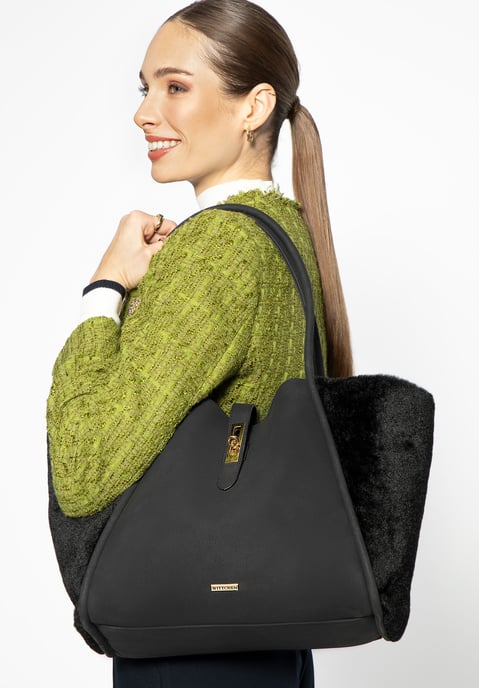 Bolso shopper para mujer Wittchen de piel ecológica y pelo sintético - Image 6