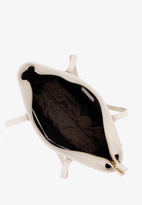 Bolso shopper de piel para mujer Wittchen color crema piel natural - Image 4