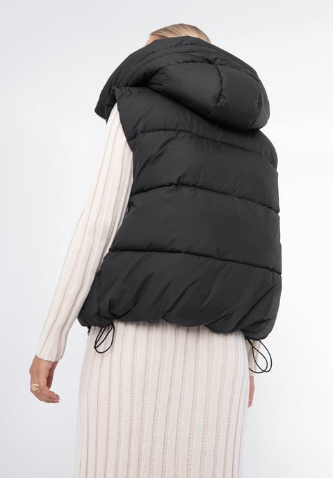 Chaleco acolchado extragrande Wittchen para mujer, poliéster negro - Image 4