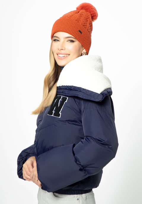 Chaqueta extragrande Wittchen para mujer con cuello de piel de oveja sintética - Image 2