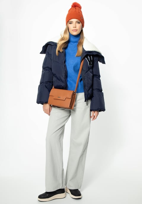 Chaqueta extragrande Wittchen para mujer con cuello de piel de oveja sintética - Image 4