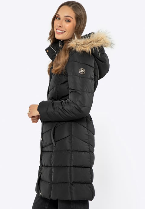 Chaqueta acolchada con capucha para mujer Wittchen de poliéster negro - Image 2