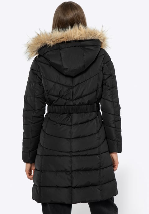 Chaqueta acolchada con capucha para mujer Wittchen de poliéster negro - Image 3