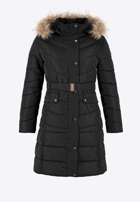 Chaqueta acolchada con capucha para mujer Wittchen de poliéster negro - Image 5
