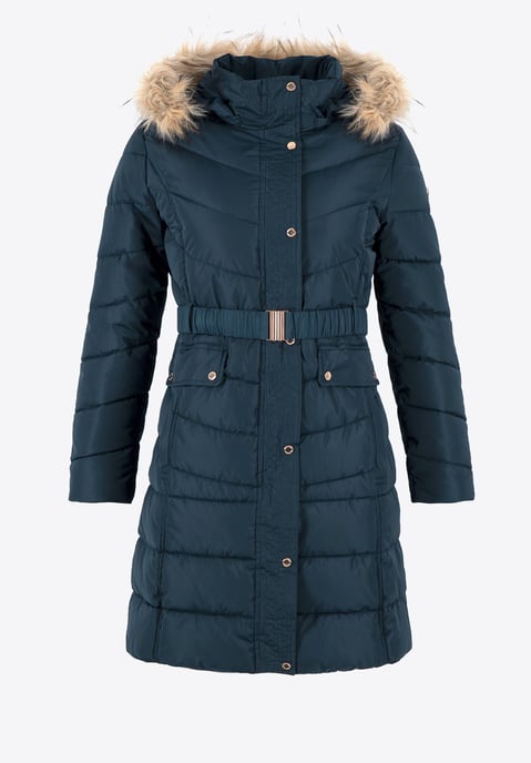 Chaqueta acolchada con capucha para mujer Wittchen, poliéster azul marino - Image 5