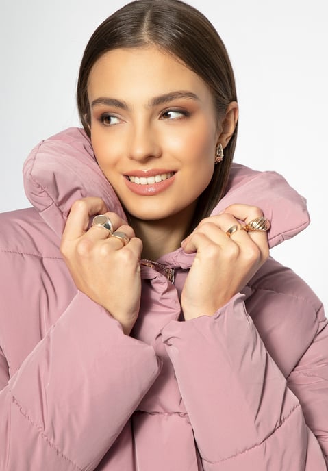 Chaqueta acolchada extragrande para mujer Wittchen, color rosa polvoriento - Image 5