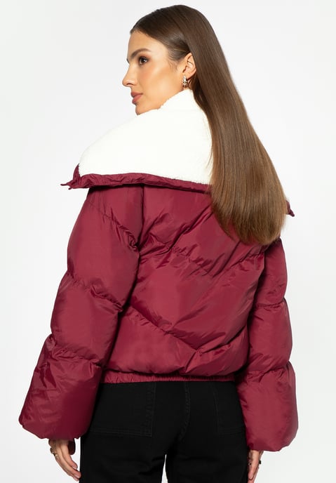 Chaqueta extragrande Wittchen para mujer con cuello de piel sintética - Image 3