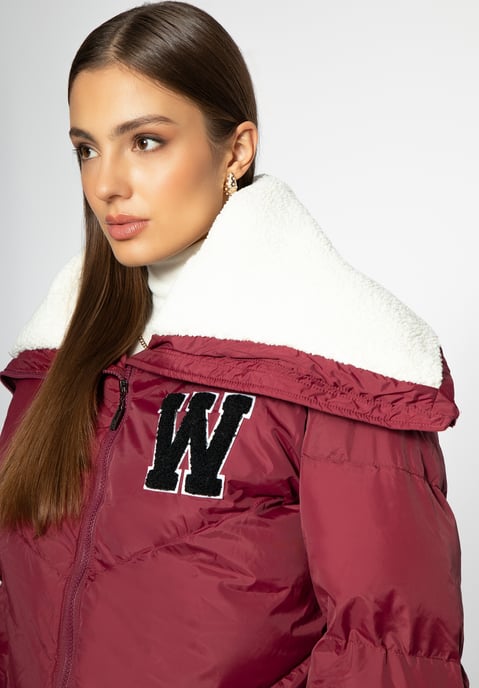 Chaqueta extragrande Wittchen para mujer con cuello de piel sintética - Image 4