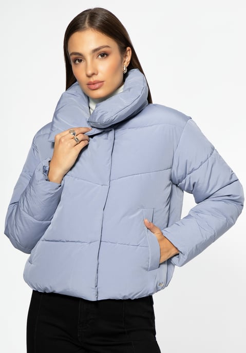 Chaqueta acolchada extragrande Wittchen para mujer, poliéster azul - Image 1