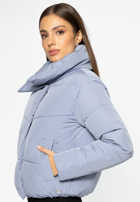 Chaqueta acolchada extragrande Wittchen para mujer, poliéster azul - Image 2