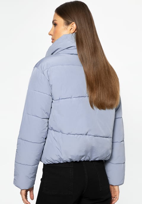 Chaqueta acolchada extragrande Wittchen para mujer, poliéster azul - Image 4