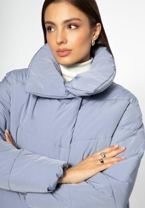 Chaqueta acolchada extragrande Wittchen para mujer, poliéster azul - Image 5