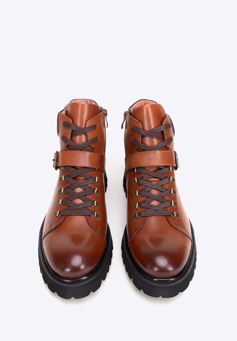 Botas de cuero para hombre Wittchen con hebilla de cuero natural marrón - Image 2