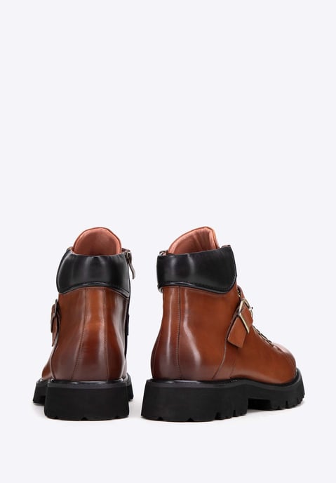 Botas de cuero para hombre Wittchen con hebilla de cuero natural marrón - Image 3