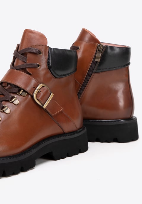 Botas de cuero para hombre Wittchen con hebilla de cuero natural marrón - Image 6