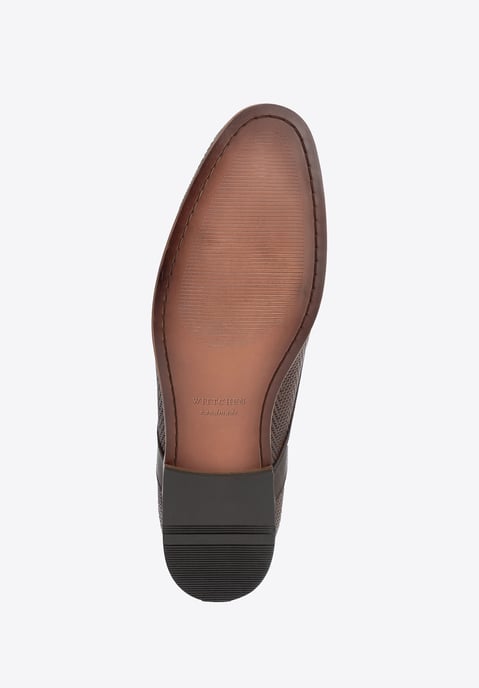Zapatos Derby para hombre Wittchen de piel auténtica con trenza, marrón oscuro - Image 5