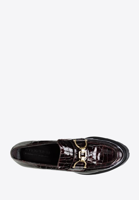 Zapatos de salón Wittchen de piel de cocodrilo para mujer con hebilla en color - Image 4