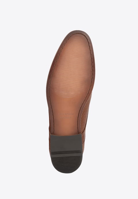 Zapatos Derby para hombre Wittchen de piel auténtica con trenza, marrón claro - Image 6