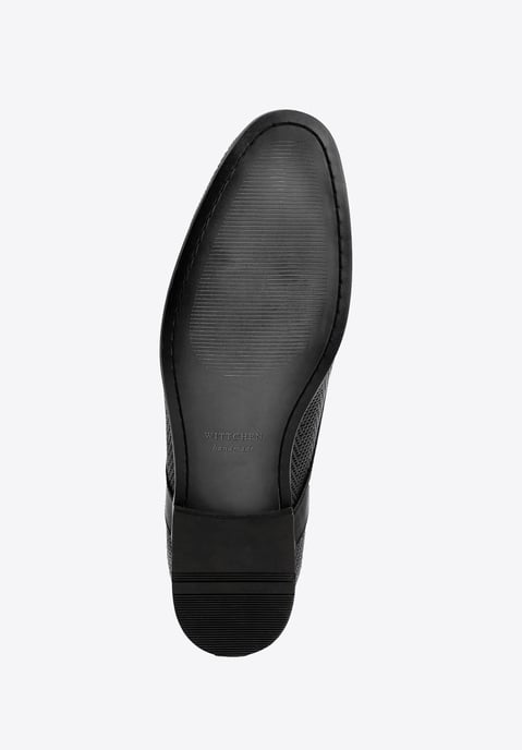 Zapatos Derby para hombre Wittchen de piel auténtica con trenza, color negro - Image 5