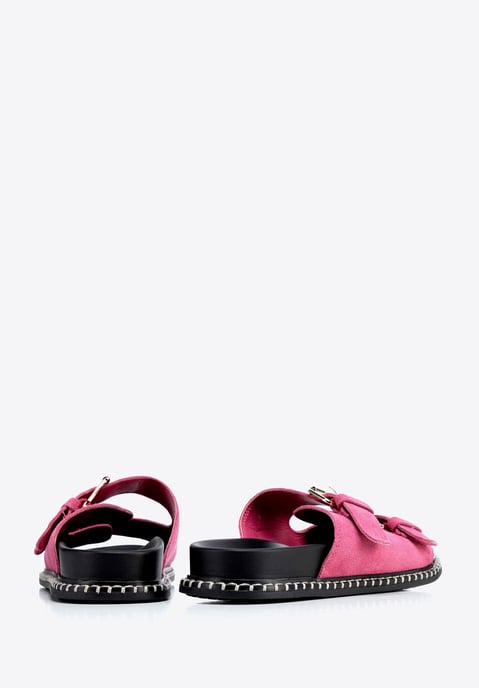 Chanclas Wittchen de piel de ante rosa para mujer - Image 4