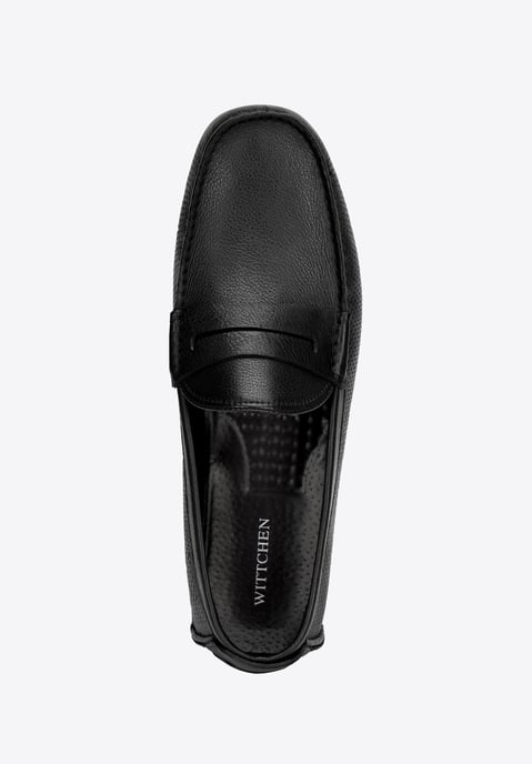 Zapatos de piel sin cordones para hombre Wittchen, piel natural negra - Image 5