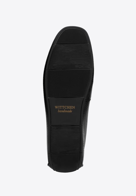 Zapatos de piel sin cordones para hombre Wittchen, piel natural negra - Image 6