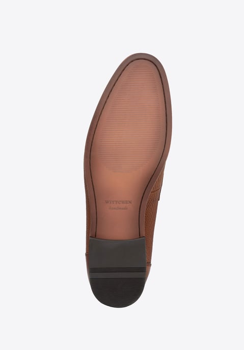Mocasines de piel Wittchen para hombre con diseño de espiga, marrón claro - Image 6