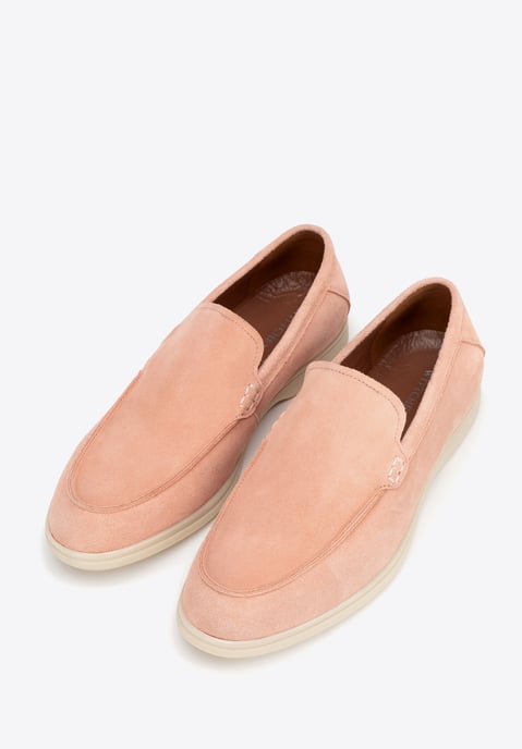 Mocasines Wittchen para hombre de piel de ante auténtica, color rosa - Image 4