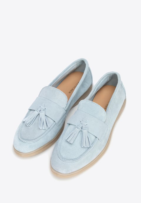 Mocasines de ante con borlas azules para mujer de Wittchen - Image 2