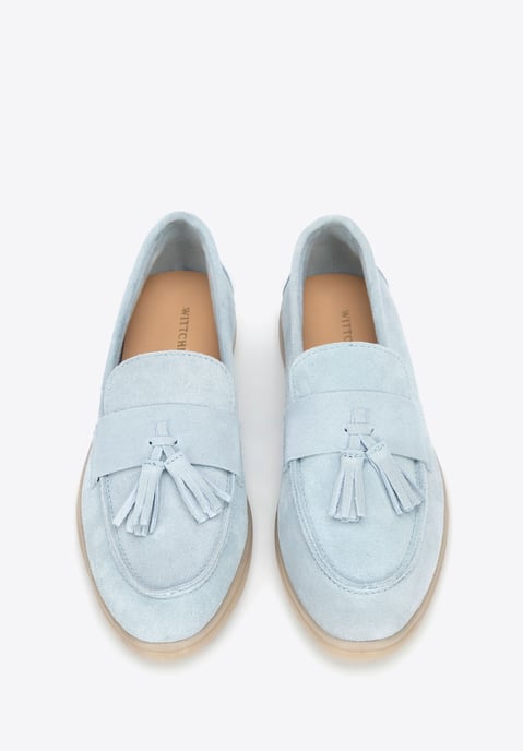Mocasines de ante con borlas azules para mujer de Wittchen - Image 3