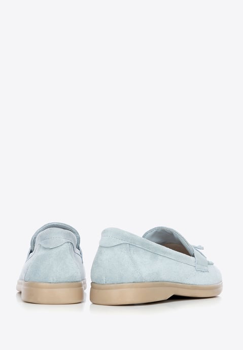 Mocasines de ante con borlas azules para mujer de Wittchen - Image 4
