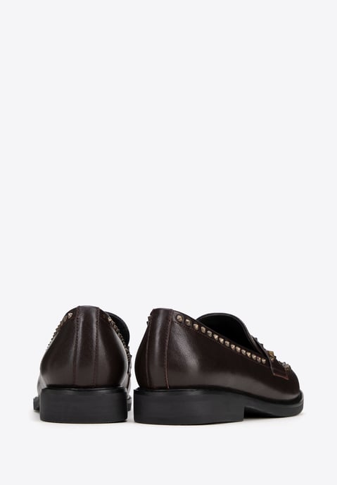 Mocasines de piel para mujer Wittchen con remaches decorativos en piel natural - Image 3