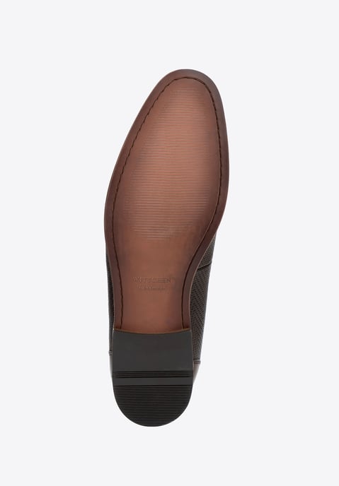 Mocasines de piel Wittchen para hombre con diseño de espiga, marrón oscuro - Image 6