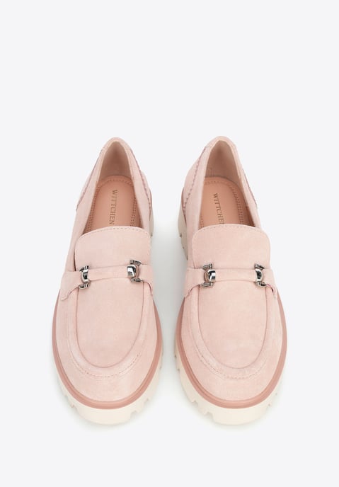 Mocasines de ante con hebilla para mujer Wittchen en color rosa - Image 3